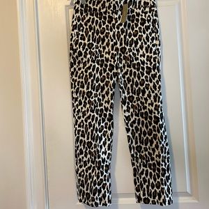 J.Crew Petite Remi pant- leopard print